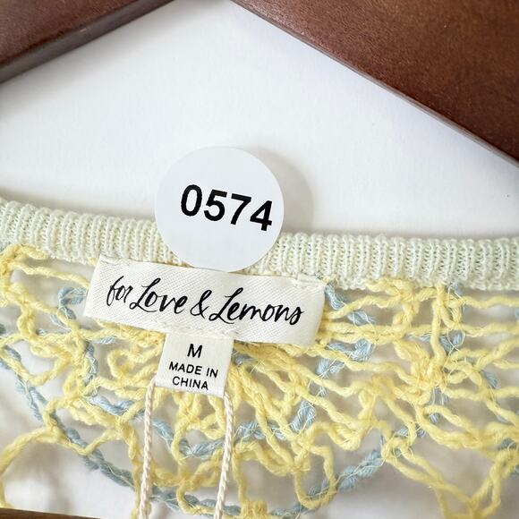 For Love & Lemons Womens Crochet Set Top and Skirt Size M - Picture 6 of 6